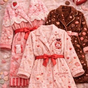 Cozy Kids Pajamas Set - Pink and Brown